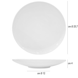 Piatto fondo fine china every time   in Linee