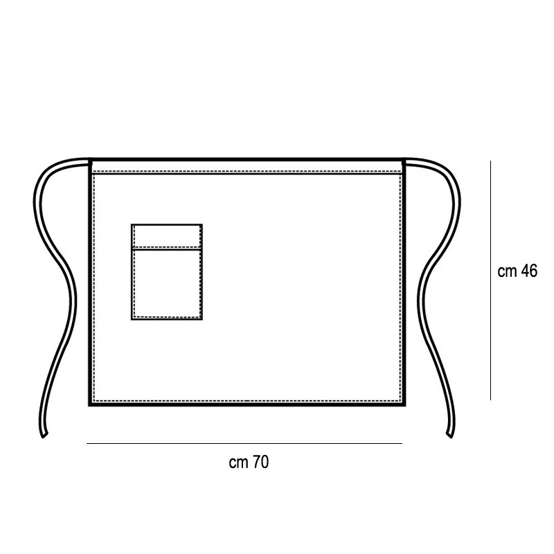 Grembiule cucina a vita grigio Isacco  in Grembiuli cucina