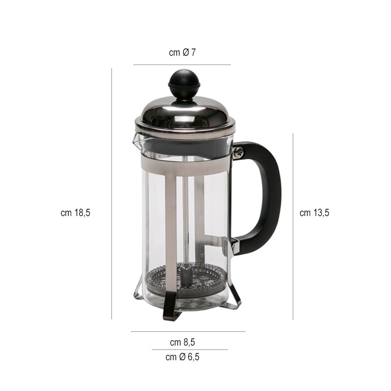Infusiera vetro 3 tazze   in Bar
