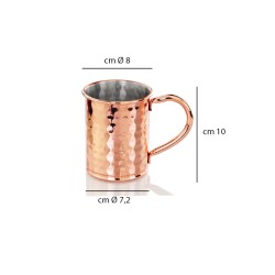 Tazza mug rame martellato   in Bicchieri