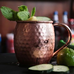 Tazza mug rame bombato martellato   in Bicchieri