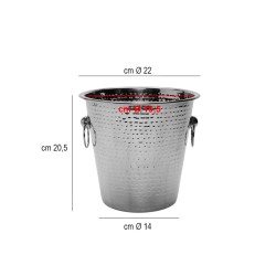Secchiello champagne acciaio martellato   in Secchielli per ghiaccio