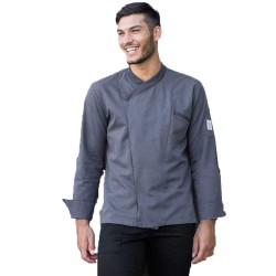 Giacca cuoco grigia manica lunga perseo | Abbigliamento | Rausa