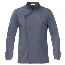 Giacca cuoco grigia manica lunga perseo Giblors  in Giacca cuoco