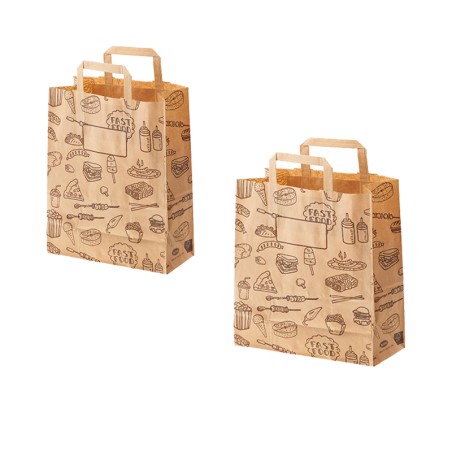 Busta shopper in carta fantasia | Monouso contenitori | Rausa srl