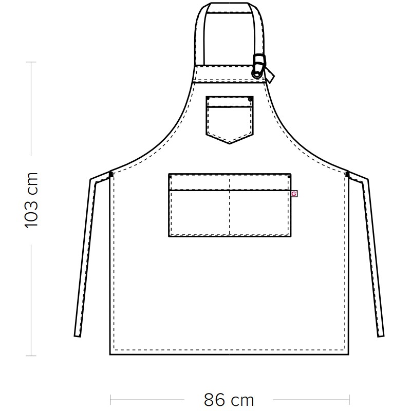 Grembiule da lavoro verde militare ryan Giblors  in Grembiuli da sala
