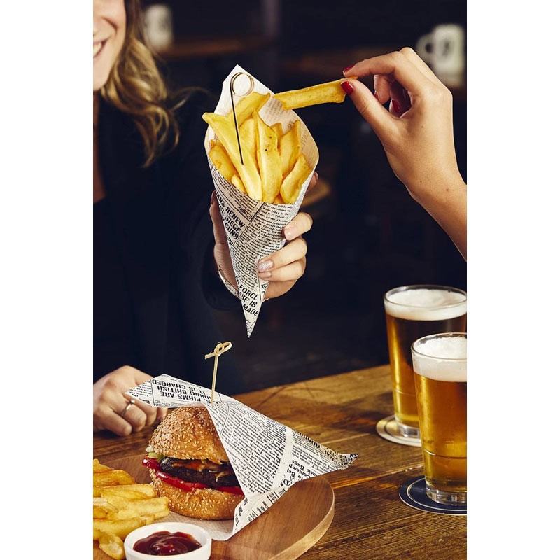 Cono in carta per fritti Journal Leone decorazioni  in Sacchetti e carta alimenti