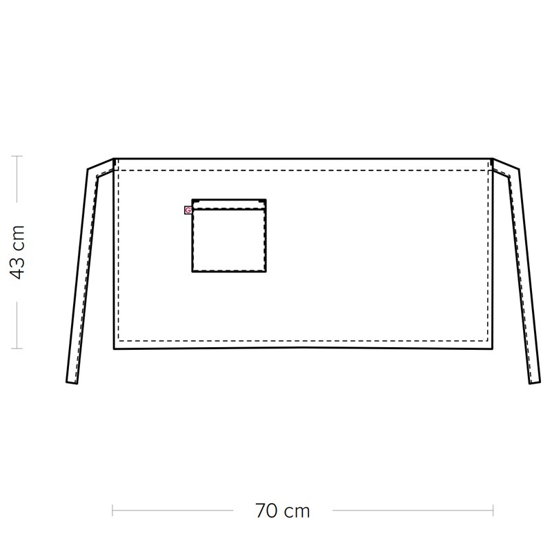 Grembiule corto unisex grigio napoli Giblors  in Grembiuli da sala