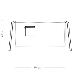 Grembiule corto unisex marrone napoli Giblors  in Grembiuli da sala