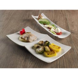 Piatto a due scomparti quadri melamina Leone decorazioni  in Porcellane