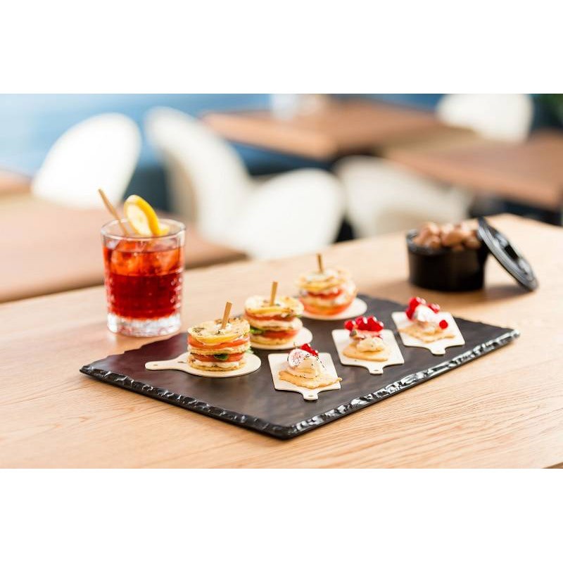 Vassoio melamina quadro finta ardesia Leone decorazioni  in Porcellane