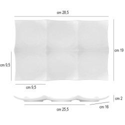 Vassoio 6 scomparti porcellana Ilsa  in Porcellane