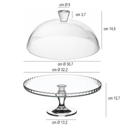 Alzata in vetro con cupola   in Buffet