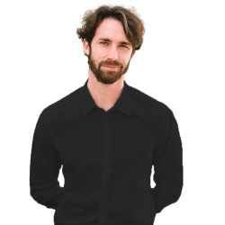 Camicia uomo nera Peter | Abbigliamento Camicie | Rausa srl