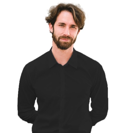 Camicia uomo nera Peter | Abbigliamento Camicie | Rausa srl