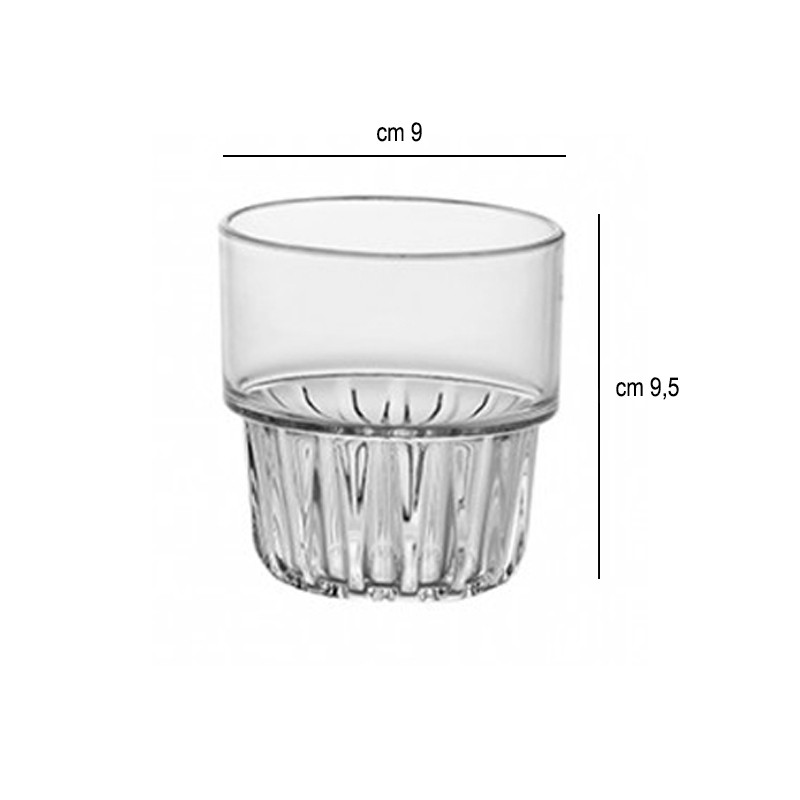 Bicchiere SAN infrangibile impilabile   in Bicchieri plastica rigida riutilizzabili