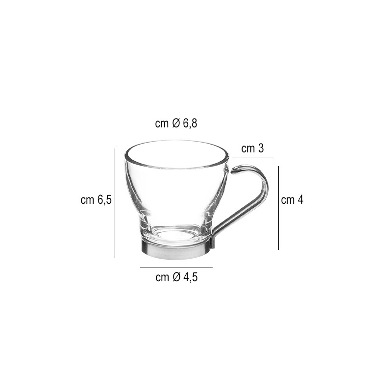 Tazza vetro caffè Oslo   in Porcellane