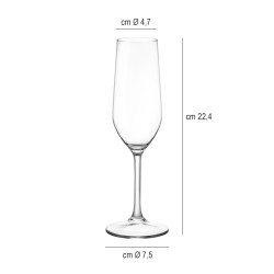 Flute in vetro riserva cl 20,5   in Bicchieri