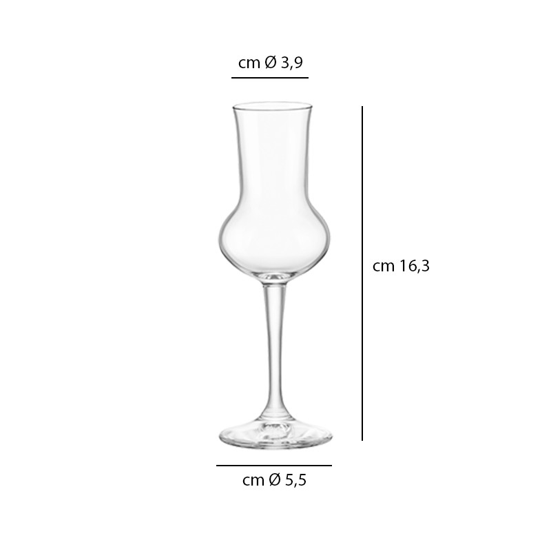 Calice grappa cc. 80 Rocco Bormioli  in Bicchieri distillati