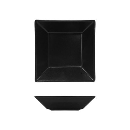 Piatto fondo nero boston porcellana | Piatti da ristorante | Rausa srl