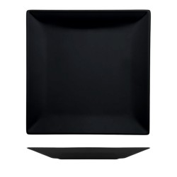 Piatto piano nero boston 26 cm | Piatti da ristorante | Rausa srl