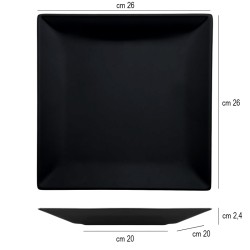 Piatto piano nero boston   in Linee