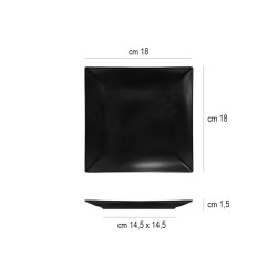 Piatto frutta nero boston   in Linee