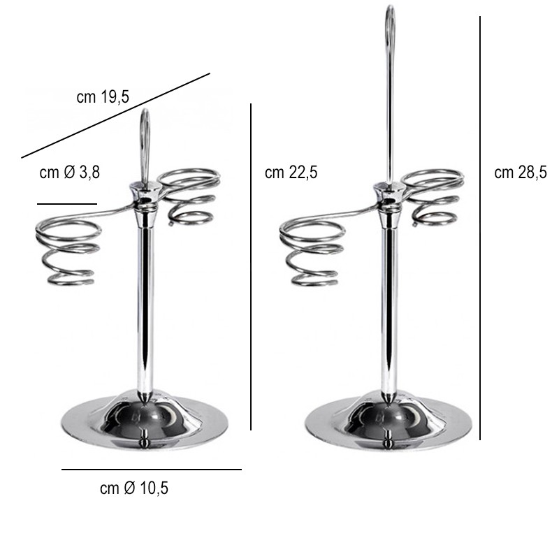 Porta cono 2 posti inox   in Tavola