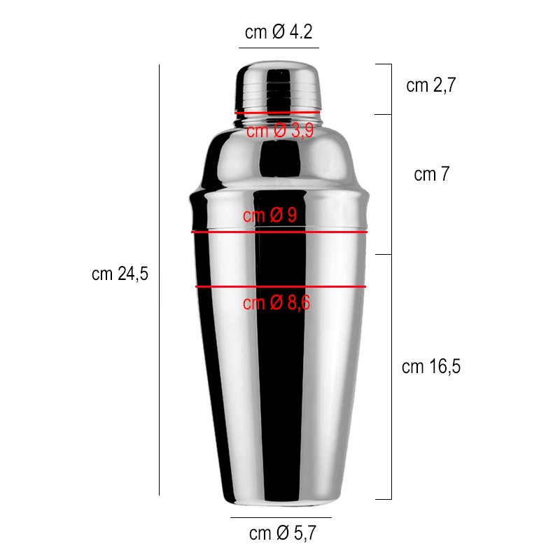 Shaker classico acciaio cl. 70 Ilsa  in Shaker cocktail