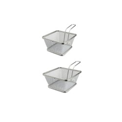 Mini cestino fritture quadrato | Vassoi e taglieri professionali | rausa