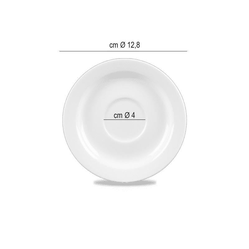 Piattino caffè profile Churchill Porcellana  in Linee