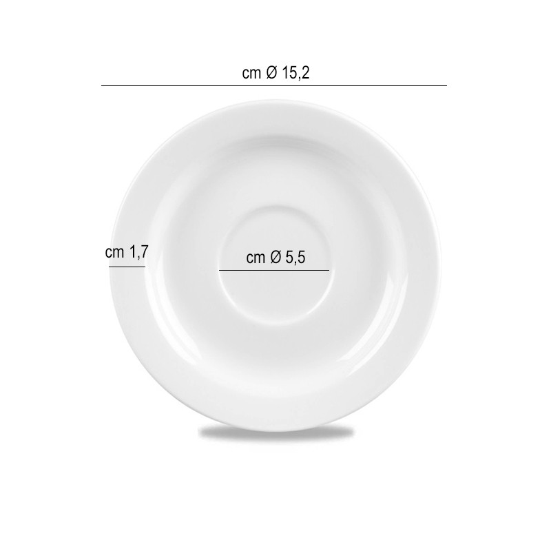 Piattino the cappuccino profile Churchill Porcellana  in Linee