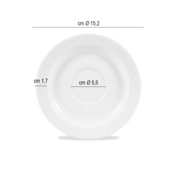 Piattino the cappuccino Isla Churchill Porcellana  in Linee