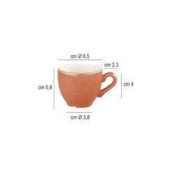 Tazza caffè stonecast terracotta Churchill Porcellana  in Linee