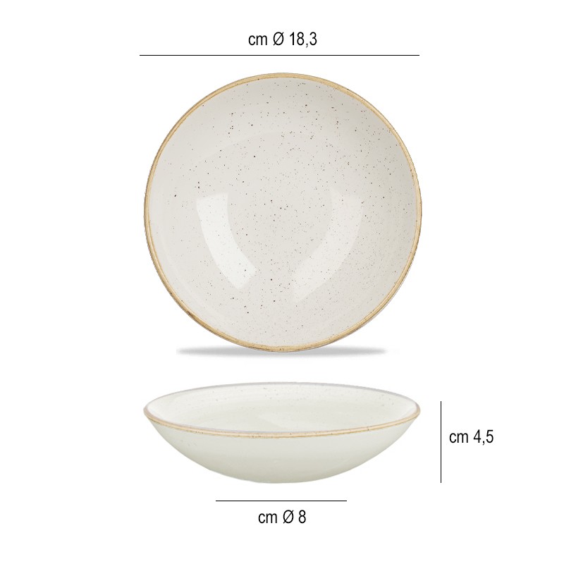 Churchill stonecast barley white coppetta tonda Churchill Porcellana  in Linee