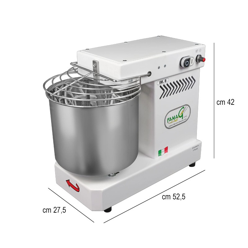 Impastatrice spirale 8 kg grilletta 10 velocità   in Cucina
