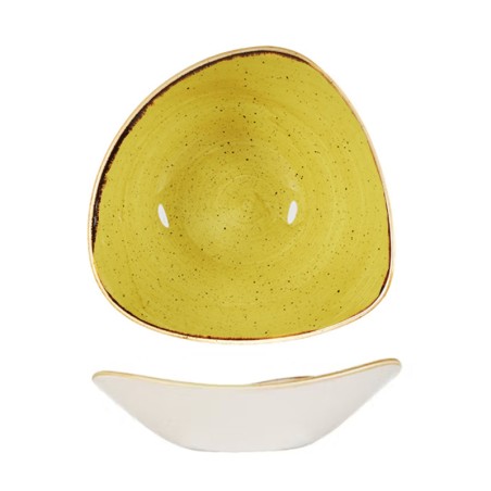 Bowl triangolare Churchill Stonecast Mustard Seed Yellow | Rausa