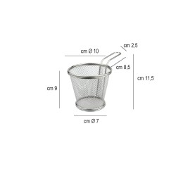 Mini cestino fritture tondo Ilsa  in Porcellane