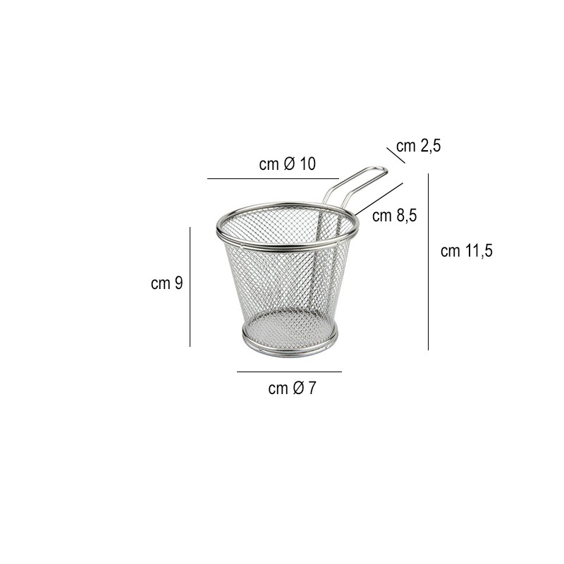 Mini cestino fritture tondo Ilsa  in Porcellane