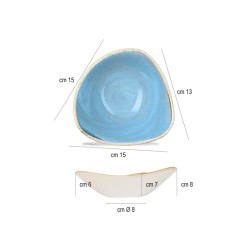 Churchill stonecast cornflower blue ciotola triangolare Churchill Porcellana  in Linee