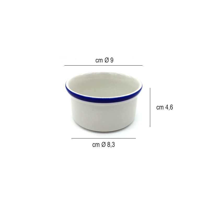 Coppetta porcellana Ramekin retro blu Churchill Porcellana  in Porcellane