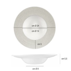 Churchill pasta bowl isla shale grey Churchill Porcellana  in Linee