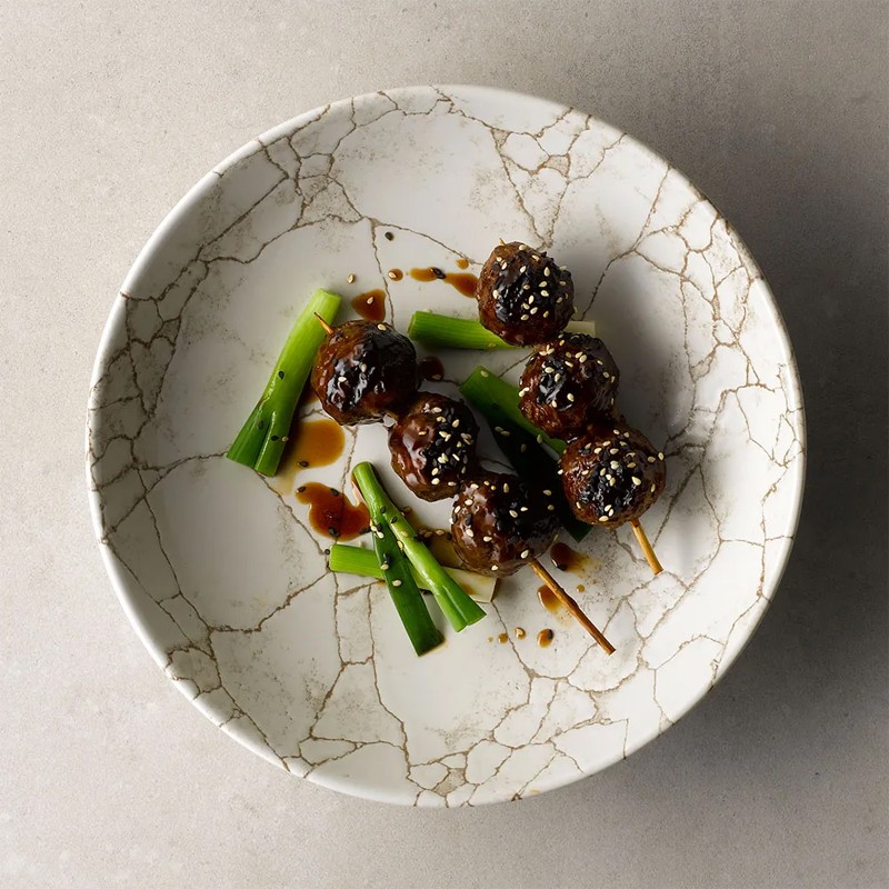 Churchill piatto fondo studio prints kintsugi agate grey Churchill Porcellana  in Linee