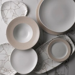 Churchill piatto fondo studio prints kintsugi agate grey Churchill Porcellana  in Linee