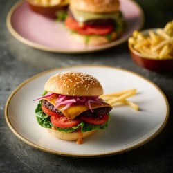 Piatto fondo churchill stonecast petal pink Churchill Porcellana  in Linee