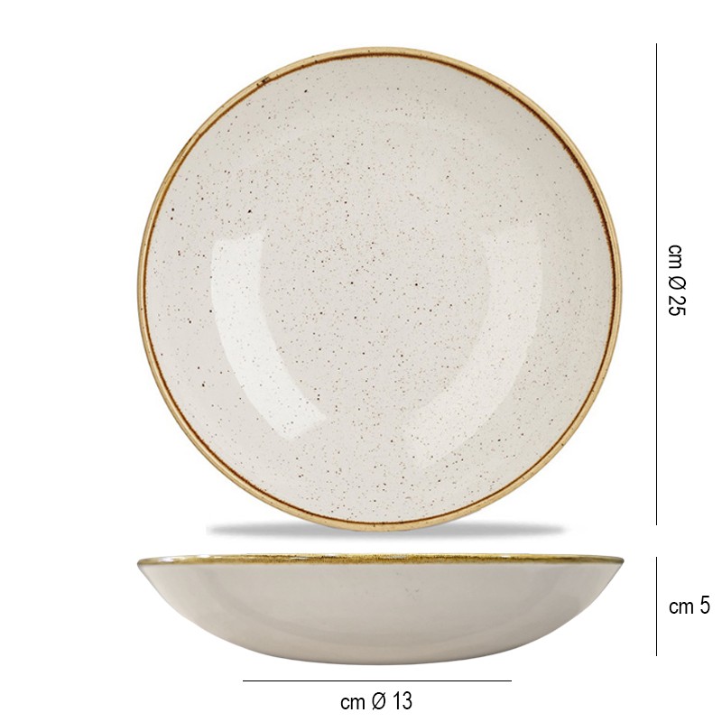 Piatto fondo churchill stonecast barley white Churchill Porcellana  in Piatti colorati