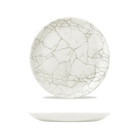 Piatto frutta porcellana kintsugi agate grigio | Piatti da ristorante