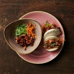 Piatto dessert churchill stonecast petal pink Churchill Porcellana  in Linee