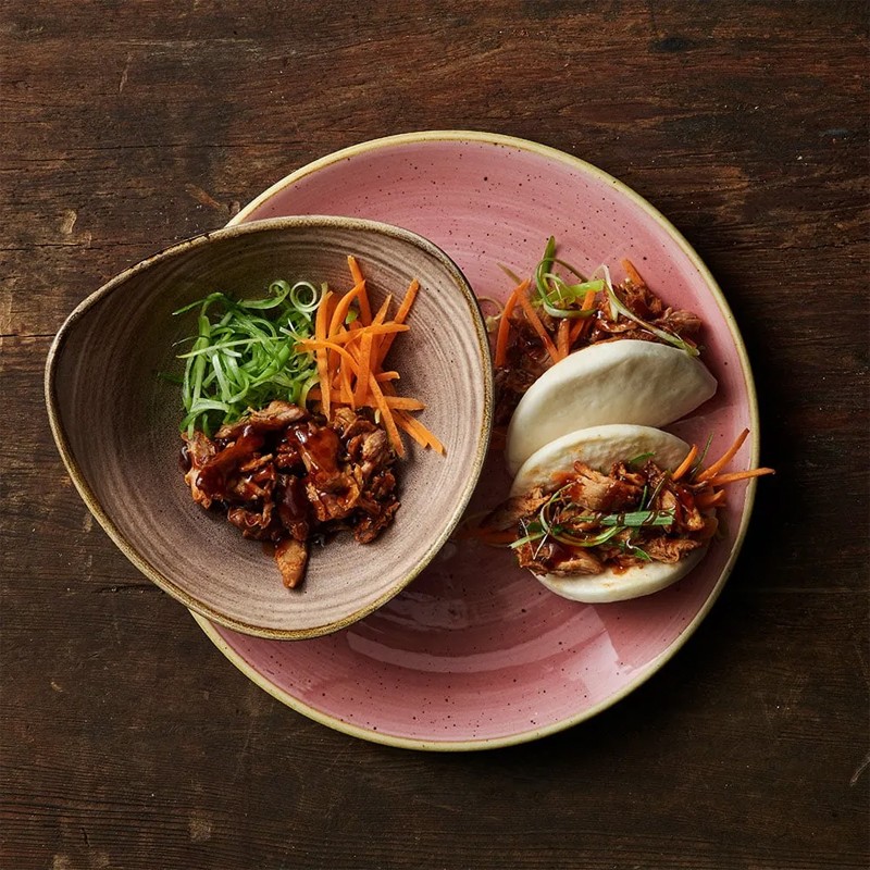 Piatto dessert churchill stonecast petal pink Churchill Porcellana  in Linee