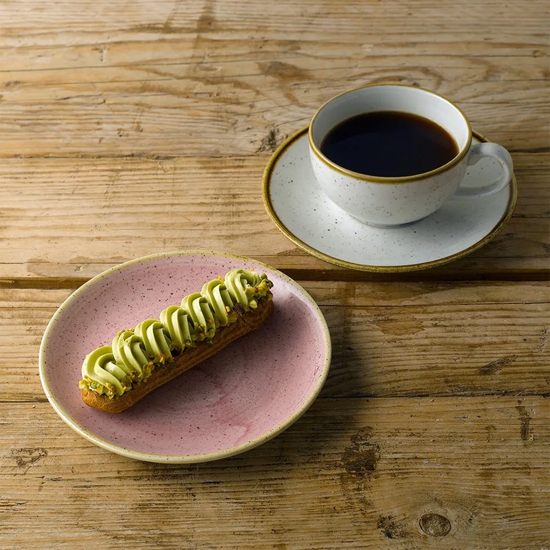 Piatto dessert churchill stonecast petal pink Churchill Porcellana  in Linee